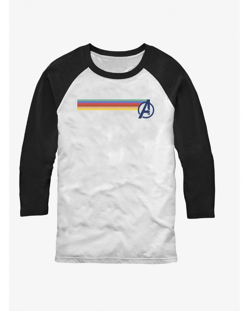 Marvel Avengers Multi Stripe Logo Raglan T-Shirt $10.69 T-Shirts