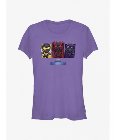 Marvel Ant-Man and the Wasp: Quantumania Chibi Heroes Ant-Man, The Wasp, & Cassie Girls T-Shirt $8.37 T-Shirts