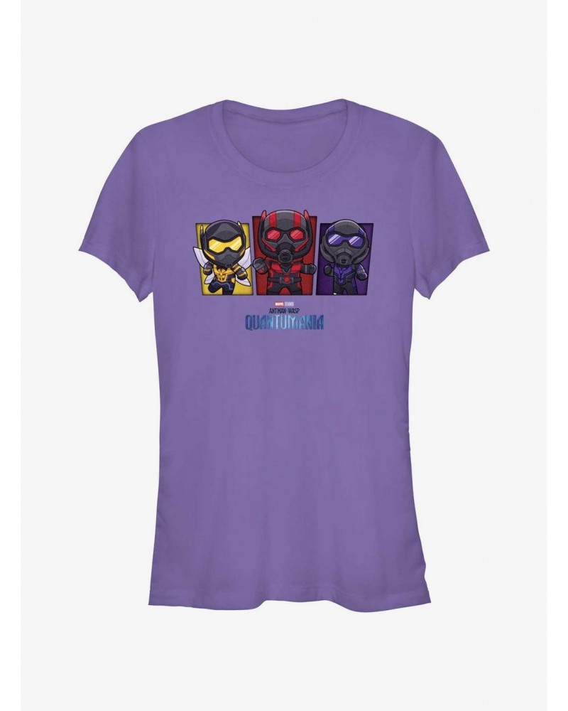 Marvel Ant-Man and the Wasp: Quantumania Chibi Heroes Ant-Man, The Wasp, & Cassie Girls T-Shirt $8.37 T-Shirts