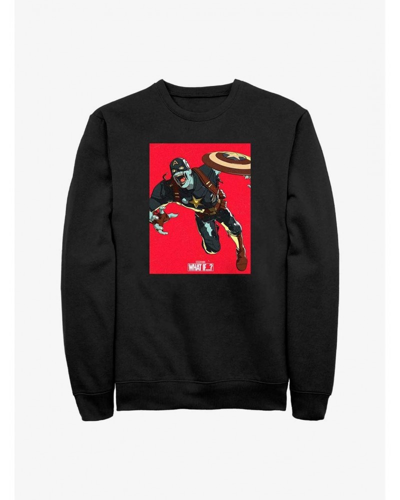 Marvel What If...? Zombie Captain America Sweatshirt $10.04 Sweatshirts