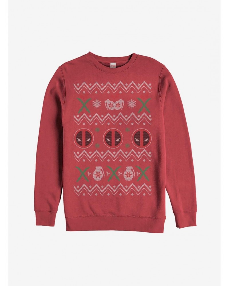 Marvel Deadpool Ugly Christmas Sweater Sweatshirt $11.51 Sweatshirts