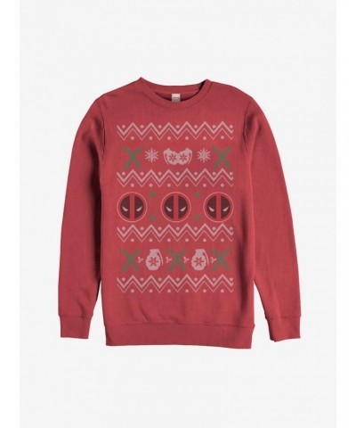 Marvel Deadpool Ugly Christmas Sweater Sweatshirt $11.51 Sweatshirts