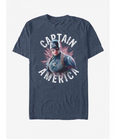 Marvel Avengers: Endgame Captain America Burst T-Shirt $9.18 T-Shirts