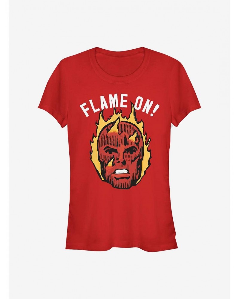 Marvel Fantastic Four Flame On Girls T-Shirt $9.36 T-Shirts