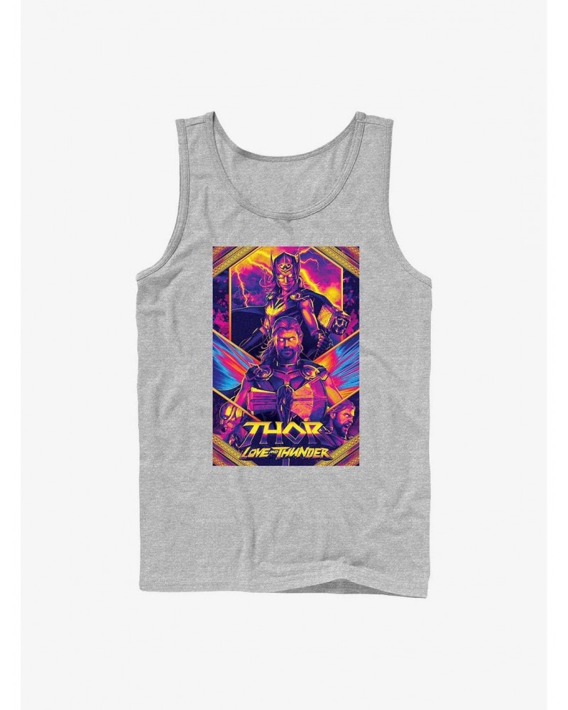 Marvel Thor: Love And Thunder Neon Poster Tank $9.16 Tanks