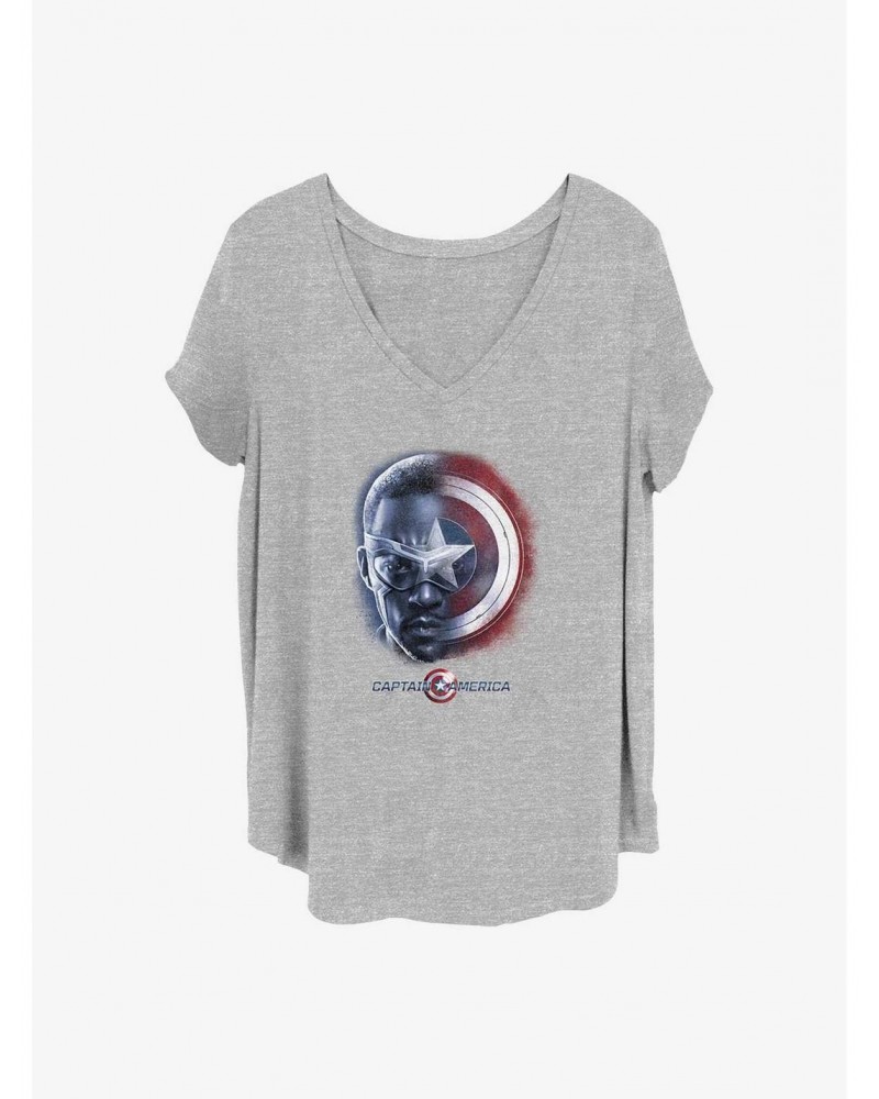 Marvel The Falcon and the Winter Soldier Sam And The Shield Girls T-Shirt Plus Size $9.25 T-Shirts