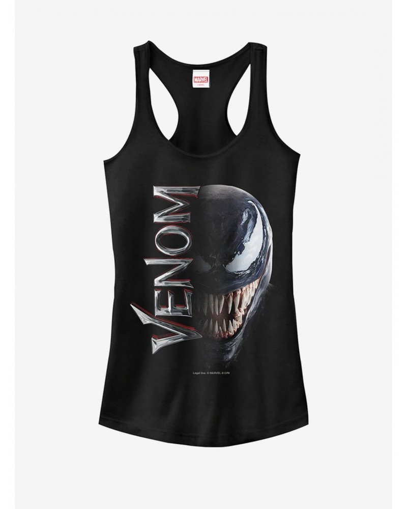 Marvel Venom Film Split Portrait Girls Tank $9.56 Tanks