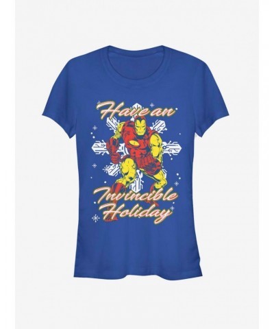 Marvel Silver Age Iron Man Incredible Holiday Girls T-Shirt $9.16 T-Shirts