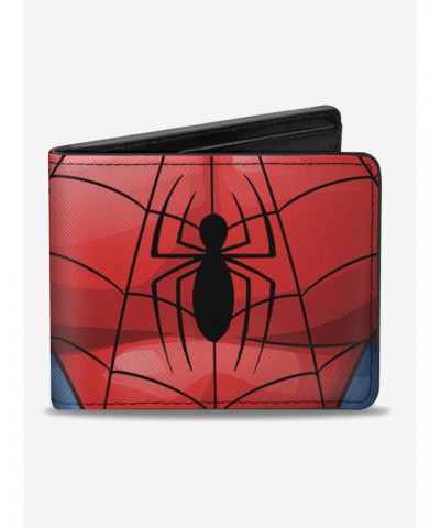 Marvel Spider-Man Evergreen Chest Spider Blue Red Black Bifold Wallet $7.11 Wallets