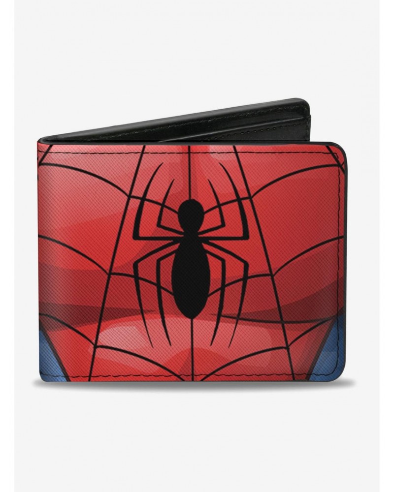 Marvel Spider-Man Evergreen Chest Spider Blue Red Black Bifold Wallet $7.11 Wallets