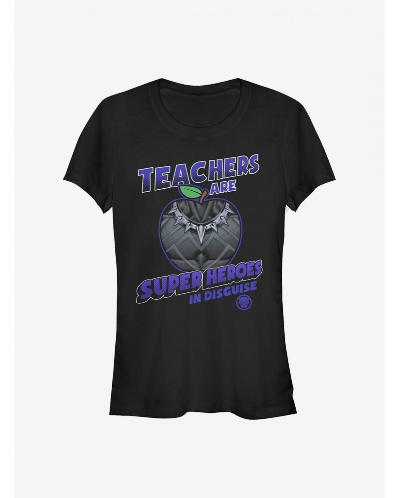 Marvel Black Panther Teachers Are Superheroes Girls T-Shirt $7.17 T-Shirts