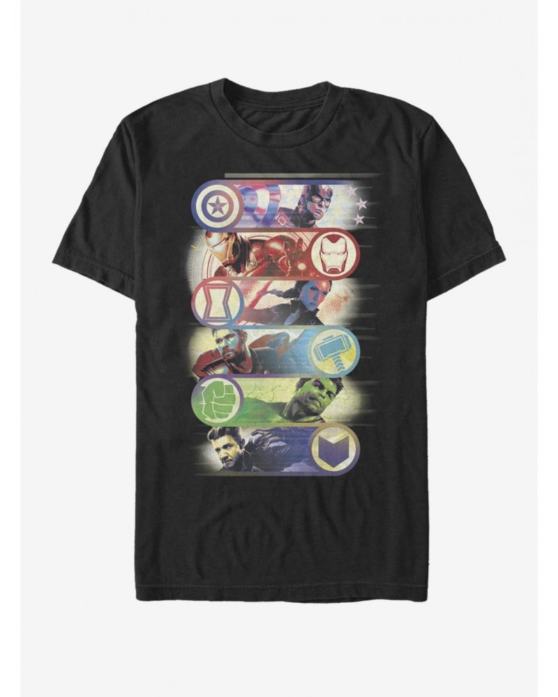 Marvel Avengers: Endgame Avengers Group Badge T-Shirt $8.41 T-Shirts