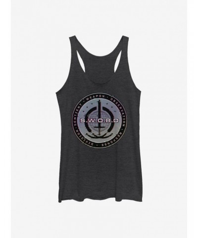 Marvel WandaVision S.W.O.R.D. Digital Logo Girls Tank $8.50 Tanks