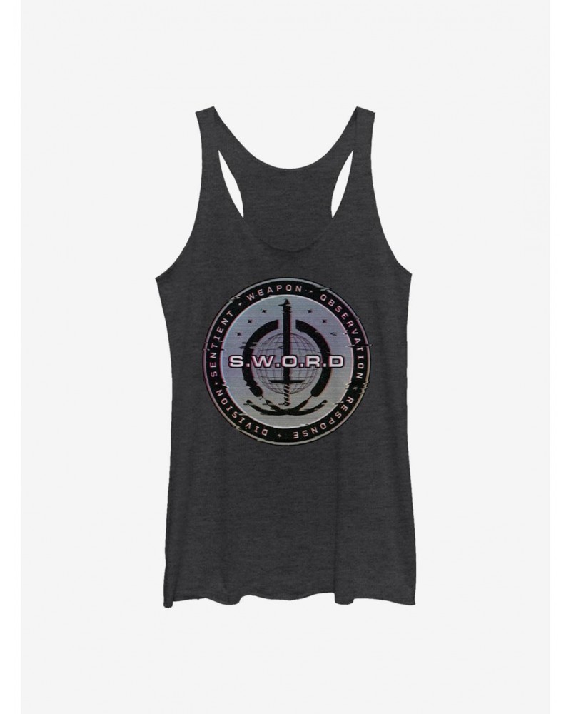 Marvel WandaVision S.W.O.R.D. Digital Logo Girls Tank $8.50 Tanks