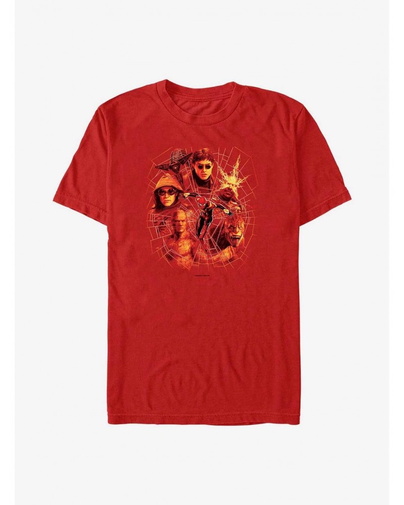 Marvel Spider-Man: No Way Home Villain Web T-Shirt $8.03 T-Shirts