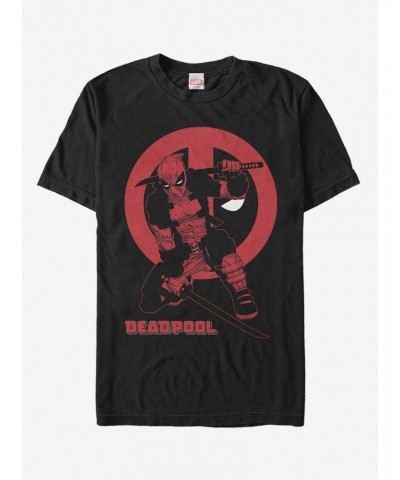 Marvel Deadpool Red Katana Sword Pose T-Shirt $8.60 T-Shirts