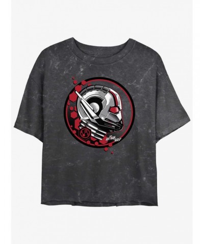 Marvel Ant-Man and the Wasp: Quantumania Ant Stamp Mineral Wash Girls Crop T-Shirt $7.86 T-Shirts