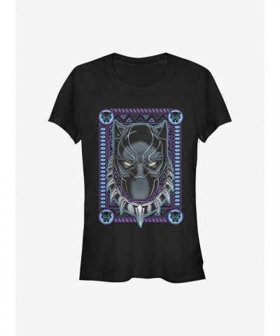 Marvel Black Panther Panther Card Girls T-Shirt $7.97 T-Shirts