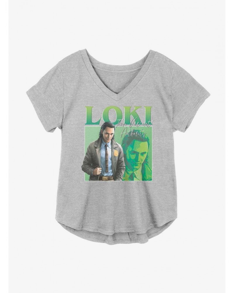 Marvel Loki Time Variant Authority Stacked Girls Plus Size T-Shirt $9.48 T-Shirts