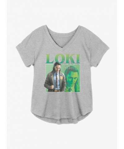 Marvel Loki Time Variant Authority Stacked Girls Plus Size T-Shirt $9.48 T-Shirts