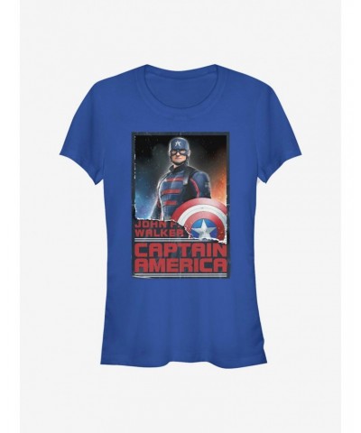 Marvel The Falcon And The Winter Soldier Stand Tall Captain Girls T-Shirt $9.96 T-Shirts