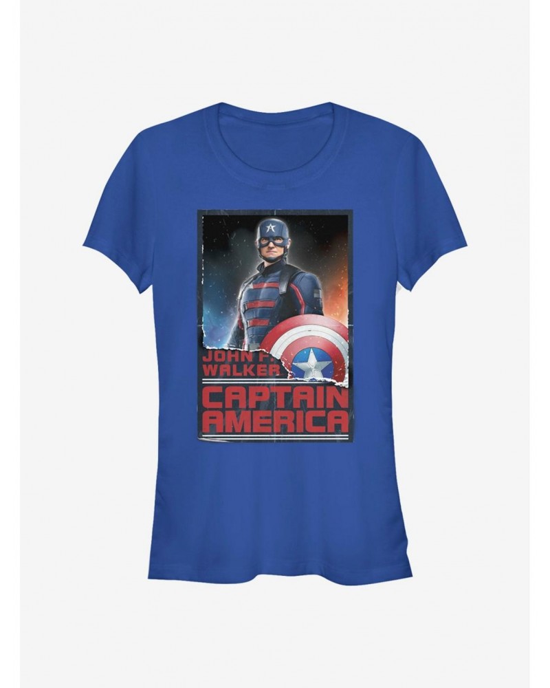 Marvel The Falcon And The Winter Soldier Stand Tall Captain Girls T-Shirt $9.96 T-Shirts