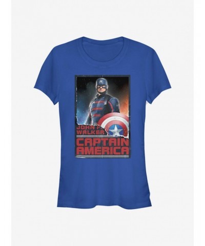 Marvel The Falcon And The Winter Soldier Stand Tall Captain Girls T-Shirt $9.96 T-Shirts