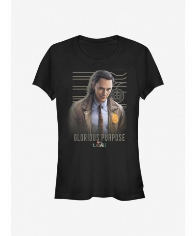 Marvel Loki Glorious Purpose Girls T-Shirt $8.37 T-Shirts