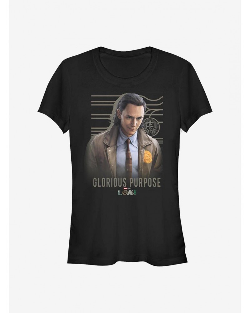 Marvel Loki Glorious Purpose Girls T-Shirt $8.37 T-Shirts