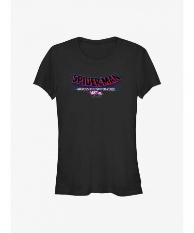 Marvel Spider-Man Spider-Verse Part One Logo Girls T-Shirt $8.37 T-Shirts