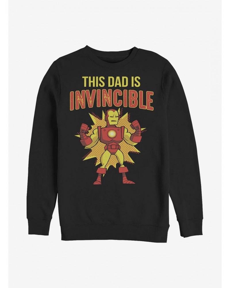 Marvel Iron Man This Dad Is Invincible Crew Sweatshirt $13.28 Sweatshirts