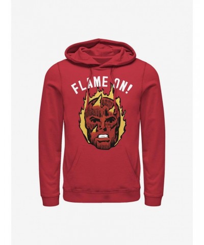 Marvel Fantastic Four Flame On Hoodie $14.01 Hoodies