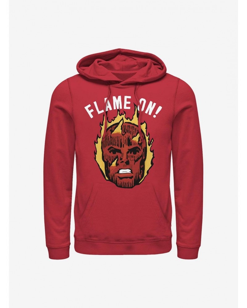 Marvel Fantastic Four Flame On Hoodie $14.01 Hoodies