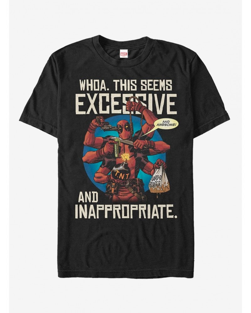 Marvel Deadpool Excessive Destructive Behavior T-Shirt $8.22 T-Shirts