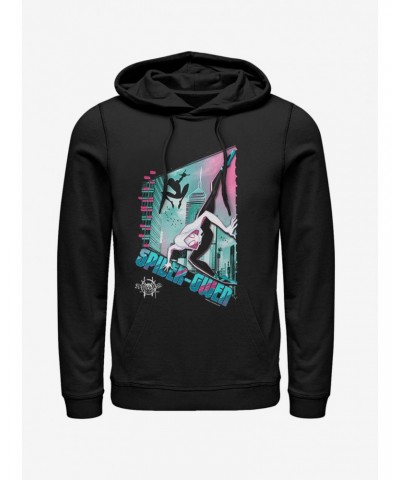 Marvel Spider-Man: Into The Spider-Verse Ghost-Spider Panel Hoodie $14.37 Hoodies