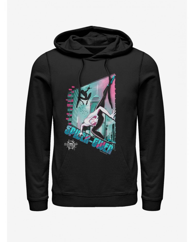 Marvel Spider-Man: Into The Spider-Verse Ghost-Spider Panel Hoodie $14.37 Hoodies