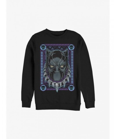 Marvel Black Panther Masked Panther Card Sweatshirt $11.51 Sweatshirts