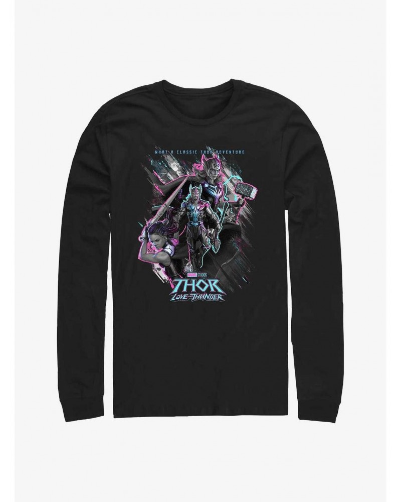 Marvel Thor: Love And Thunder Classic Adventure Long Sleeve T-Shirt $10.26 T-Shirts