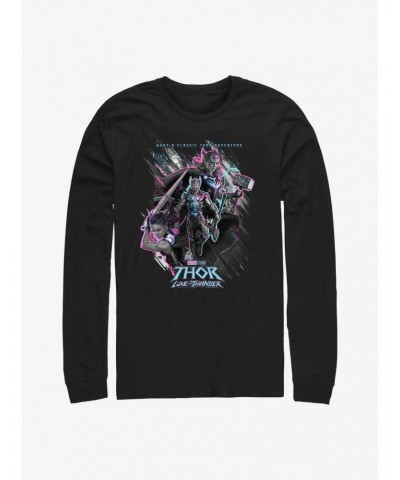 Marvel Thor: Love And Thunder Classic Adventure Long Sleeve T-Shirt $10.26 T-Shirts