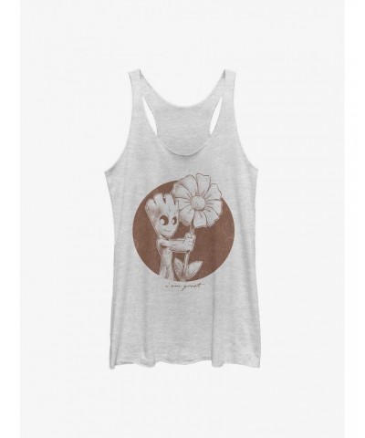 Marvel Guardians Of The Galaxy Groot Flower Girls Raw Edge Tank $6.42 Tanks