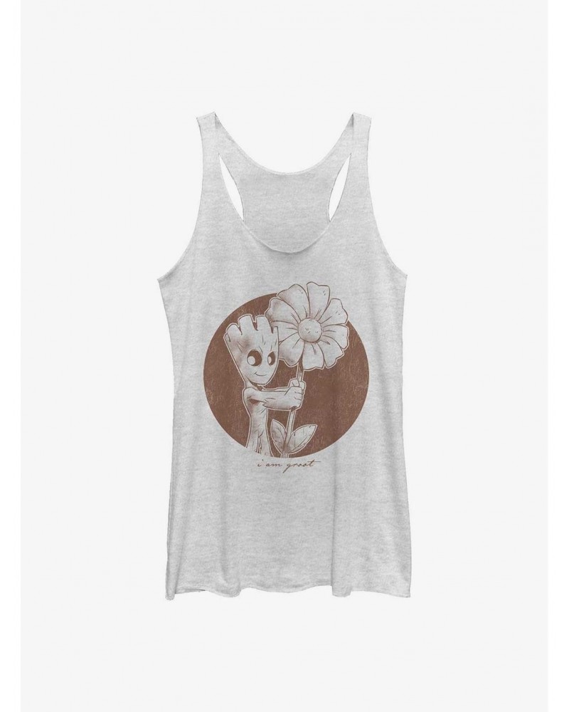 Marvel Guardians Of The Galaxy Groot Flower Girls Raw Edge Tank $6.42 Tanks