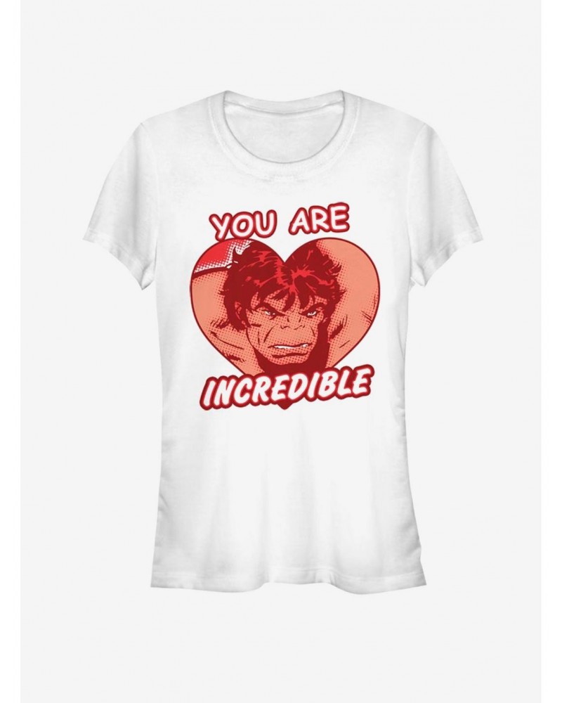 Marvel Hulk Incredible Heart Girls T-Shirt $8.37 T-Shirts