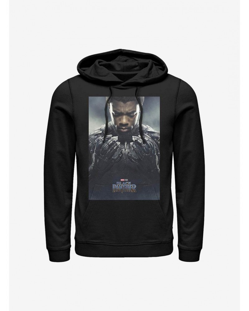 Marvel Black Panther T'Challa Poster Hoodie $12.93 Hoodies