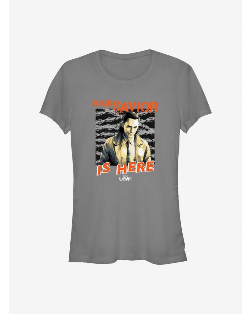 Marvel Loki Your Savior Is Here Girls T-Shirt $9.96 T-Shirts