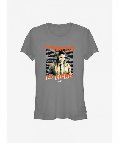 Marvel Loki Your Savior Is Here Girls T-Shirt $9.96 T-Shirts