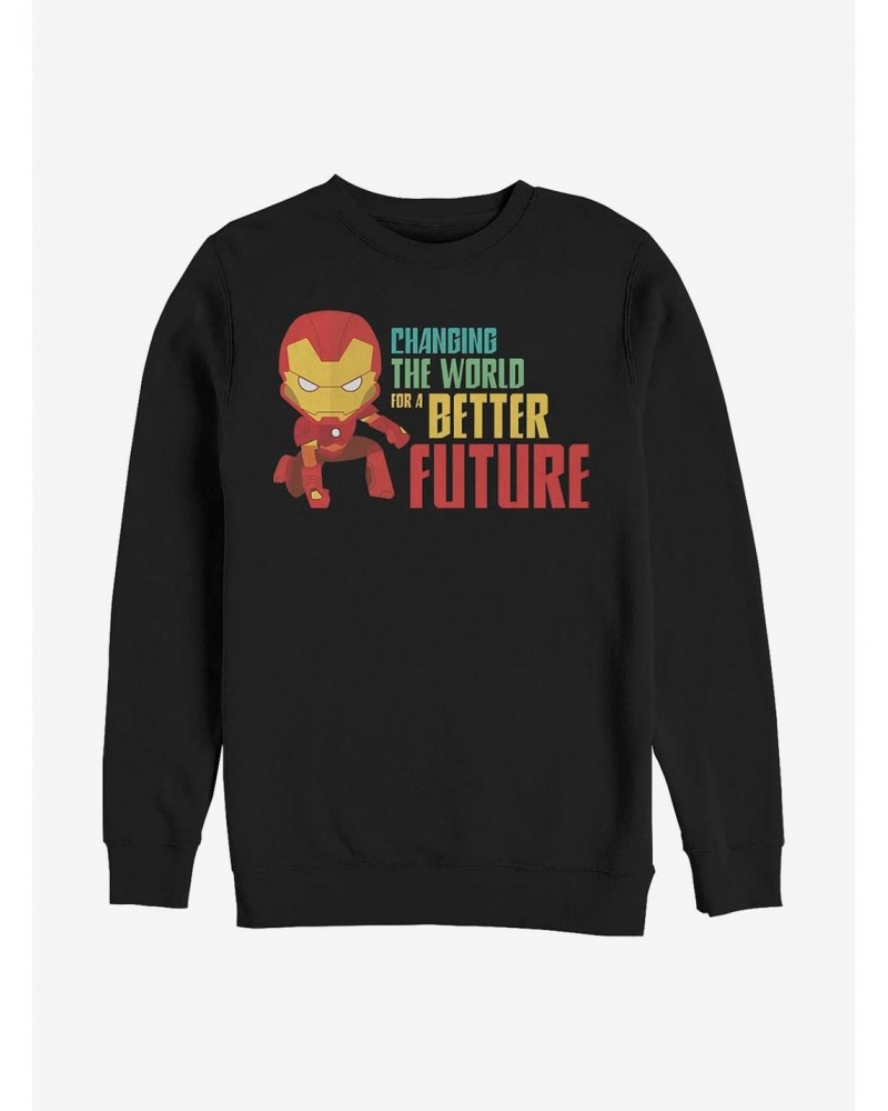 Marvel Iron Man Better Future Crew Sweatshirt $14.46 Sweatshirts