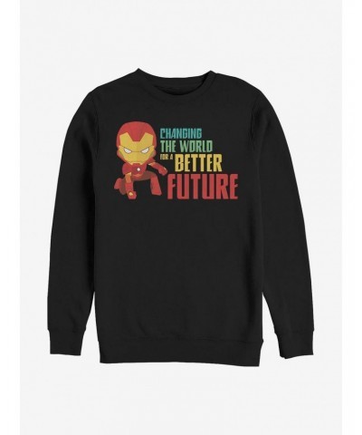 Marvel Iron Man Better Future Crew Sweatshirt $14.46 Sweatshirts