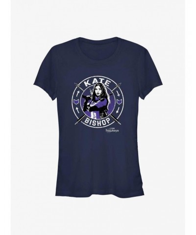 Marvel Hawkeye Kate Bishop Stamp Girls T-Shirt $7.77 T-Shirts