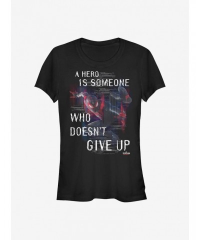 Marvel Spider-Man Miles Morales Don't Give Up Girls T-Shirt $7.57 T-Shirts