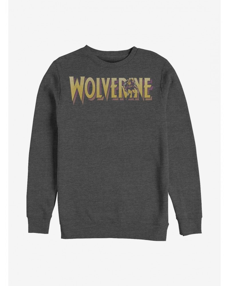 Marvel Wolverine Logo Crew Sweatshirt $10.04 Sweatshirts